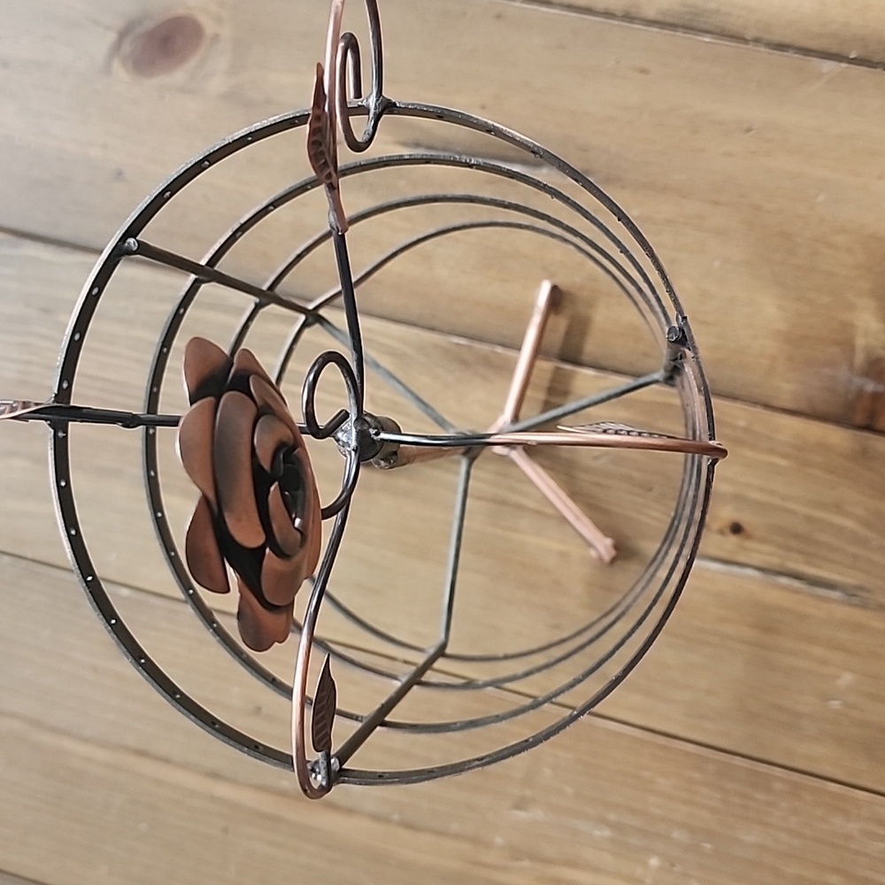 Metal Rotating Earring Stand - Floral Rustic - Picture 9 of 15